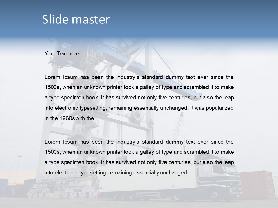 Deadline Trucking Semi Truck PowerPoint Template