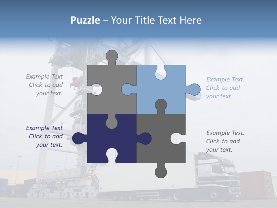 Deadline Trucking Semi Truck PowerPoint Template