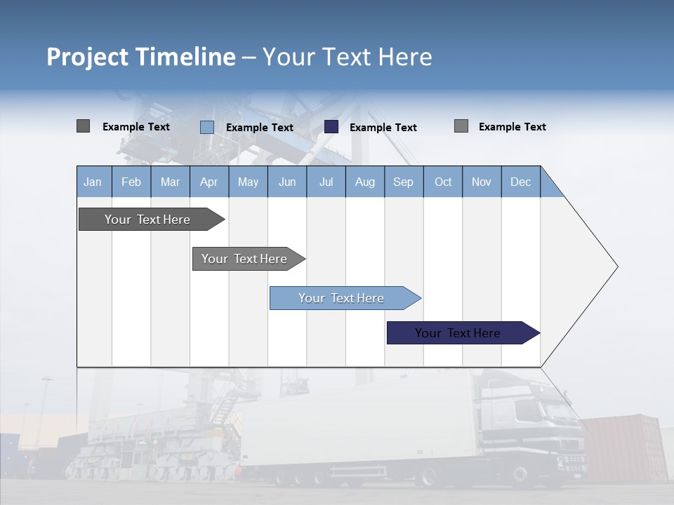 Deadline Trucking Semi Truck PowerPoint Template