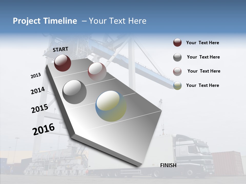 Deadline Trucking Semi Truck PowerPoint Template