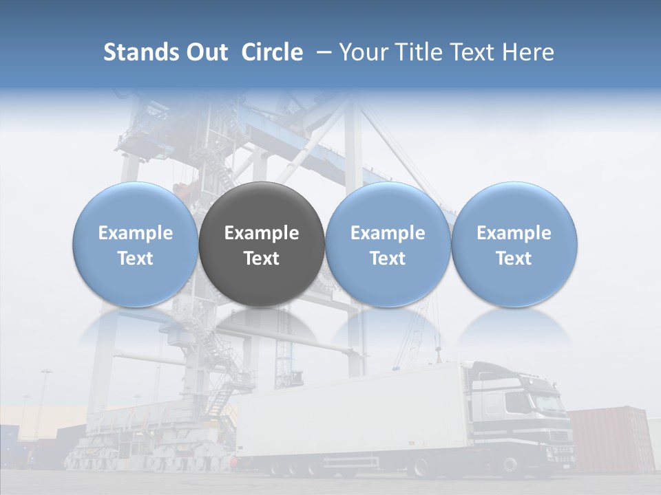Deadline Trucking Semi Truck PowerPoint Template