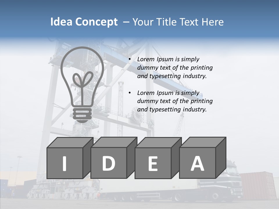 Deadline Trucking Semi Truck PowerPoint Template