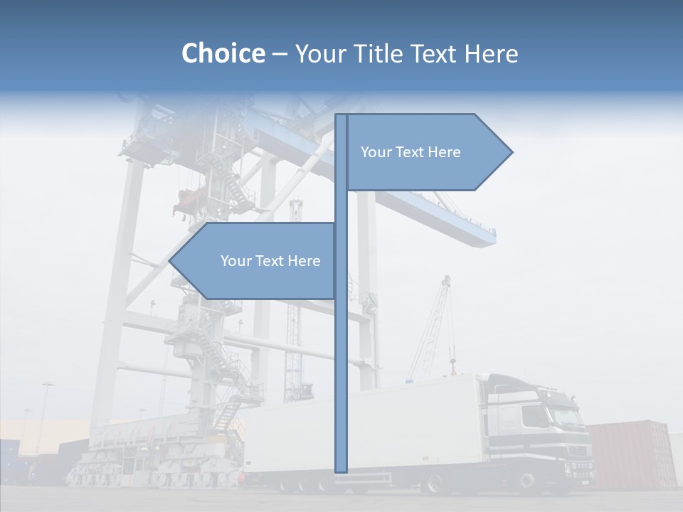 Deadline Trucking Semi Truck PowerPoint Template
