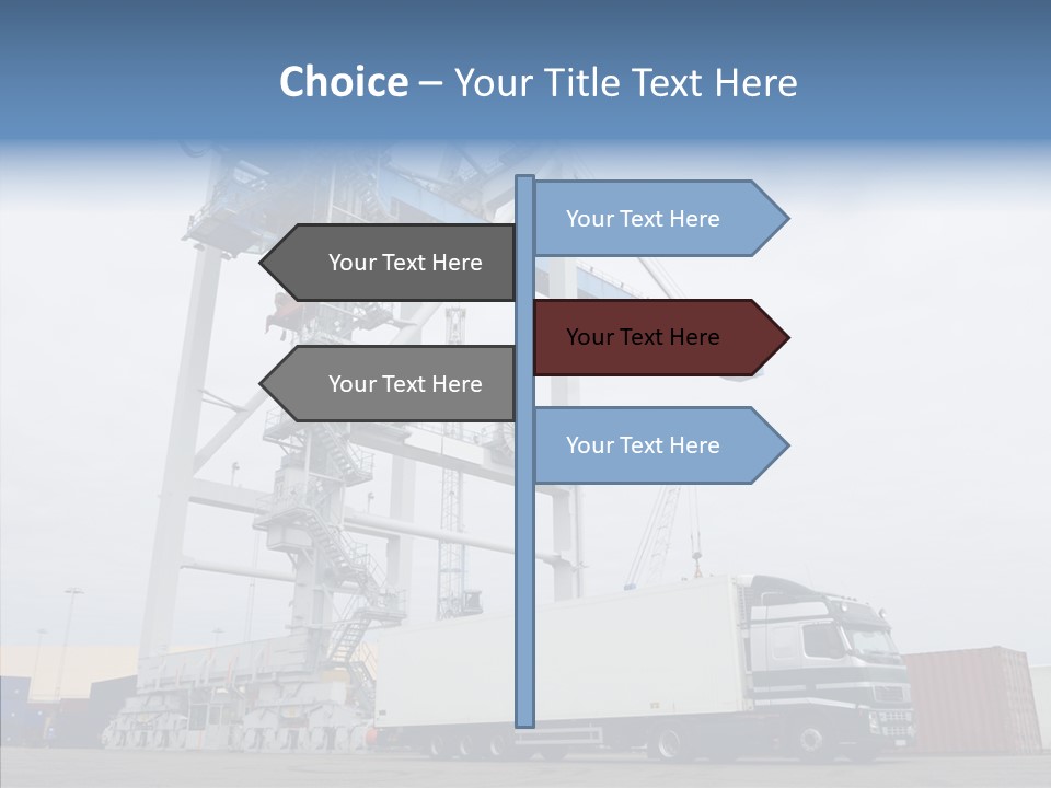 Deadline Trucking Semi Truck PowerPoint Template