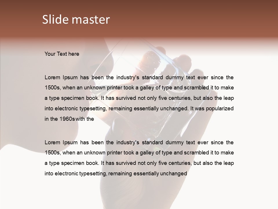 Lady Hand Glass PowerPoint Template