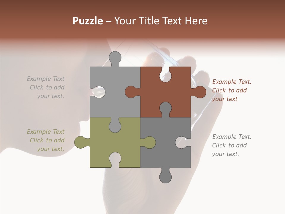 Lady Hand Glass PowerPoint Template