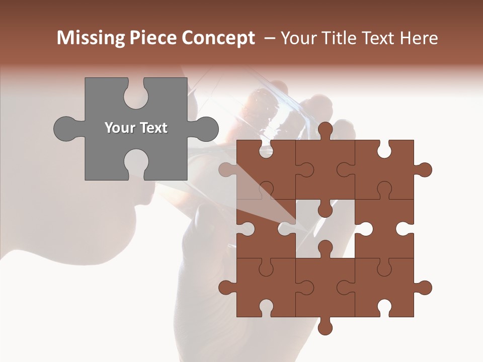 Lady Hand Glass PowerPoint Template