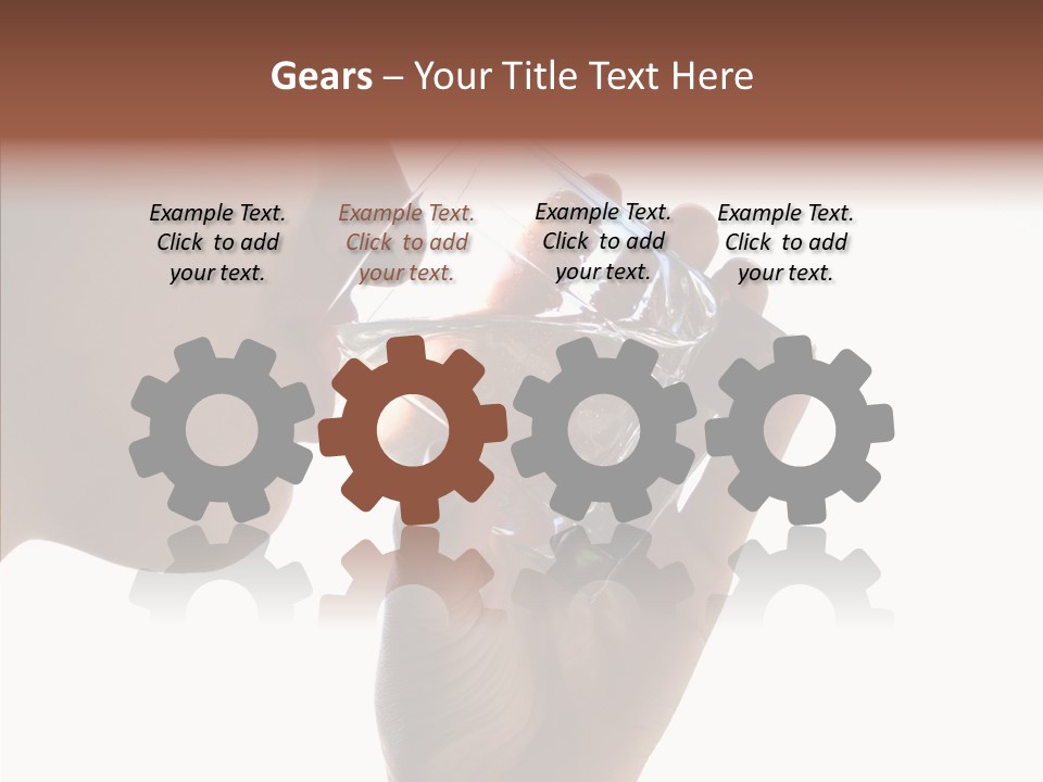 Lady Hand Glass PowerPoint Template