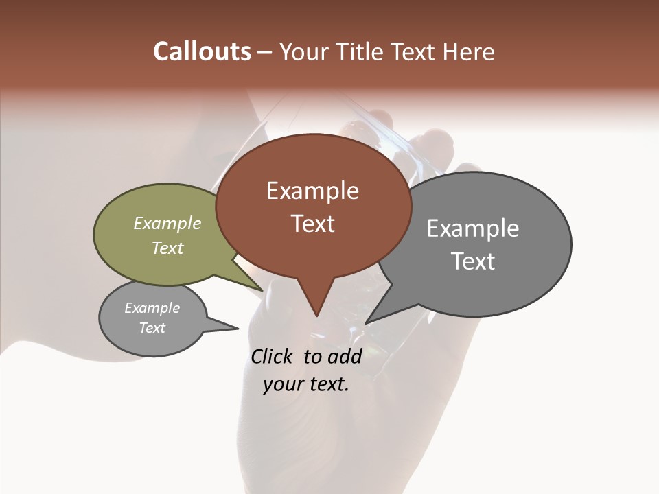 Lady Hand Glass PowerPoint Template