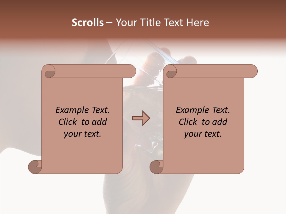 Lady Hand Glass PowerPoint Template