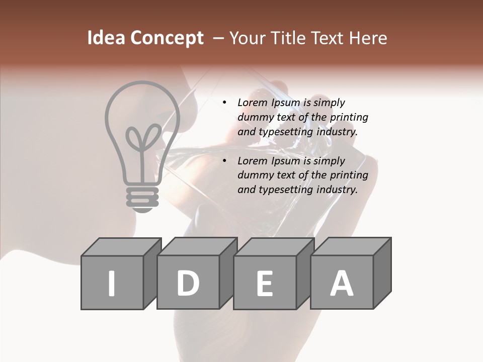 Lady Hand Glass PowerPoint Template