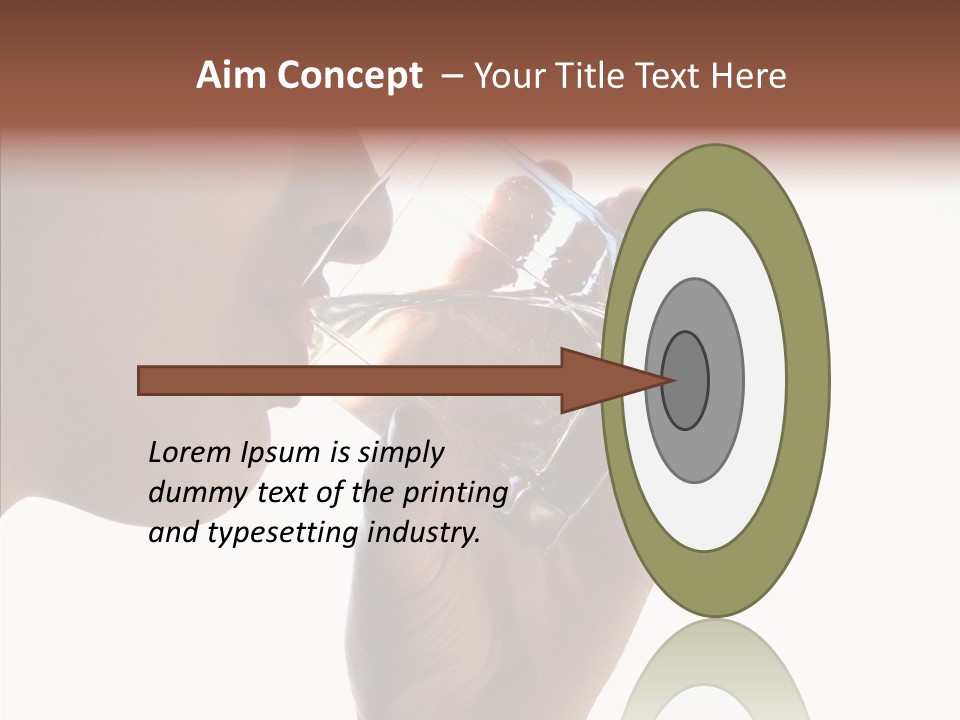 Lady Hand Glass PowerPoint Template