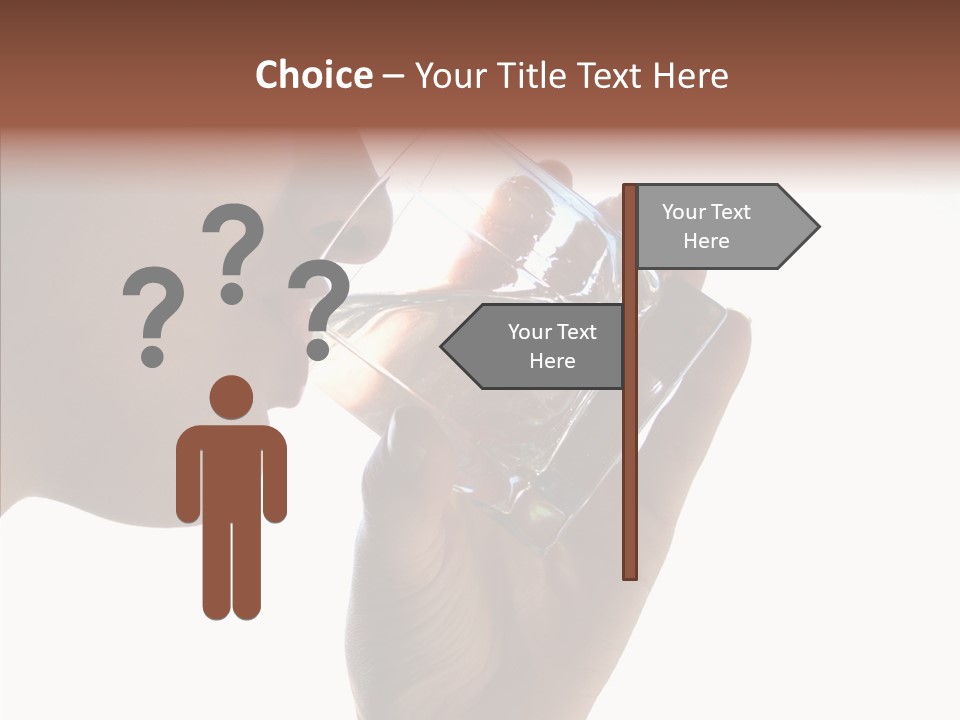 Lady Hand Glass PowerPoint Template
