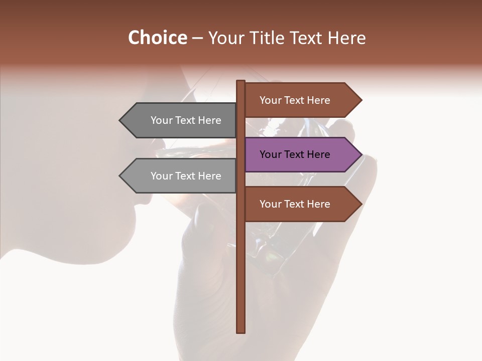 Lady Hand Glass PowerPoint Template