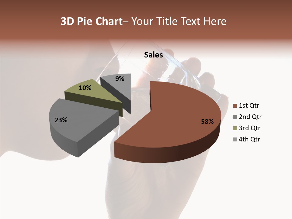 Lady Hand Glass PowerPoint Template