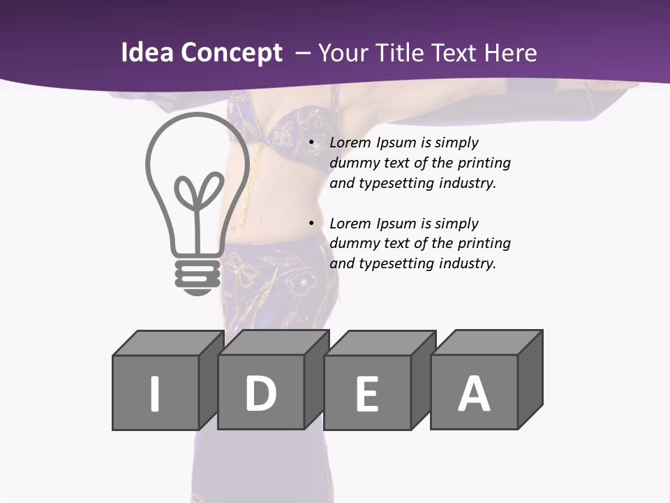 Dancer Bellydancing Belly Dance PowerPoint Template