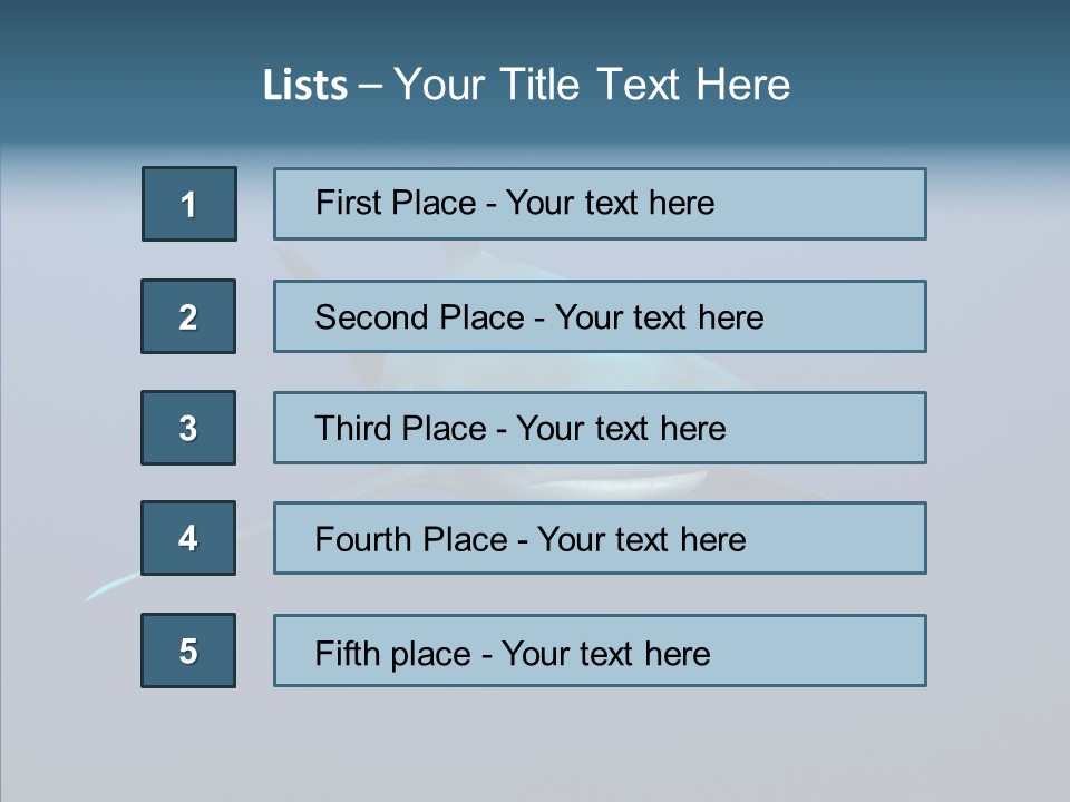 Blue Ocean Shark PowerPoint Template