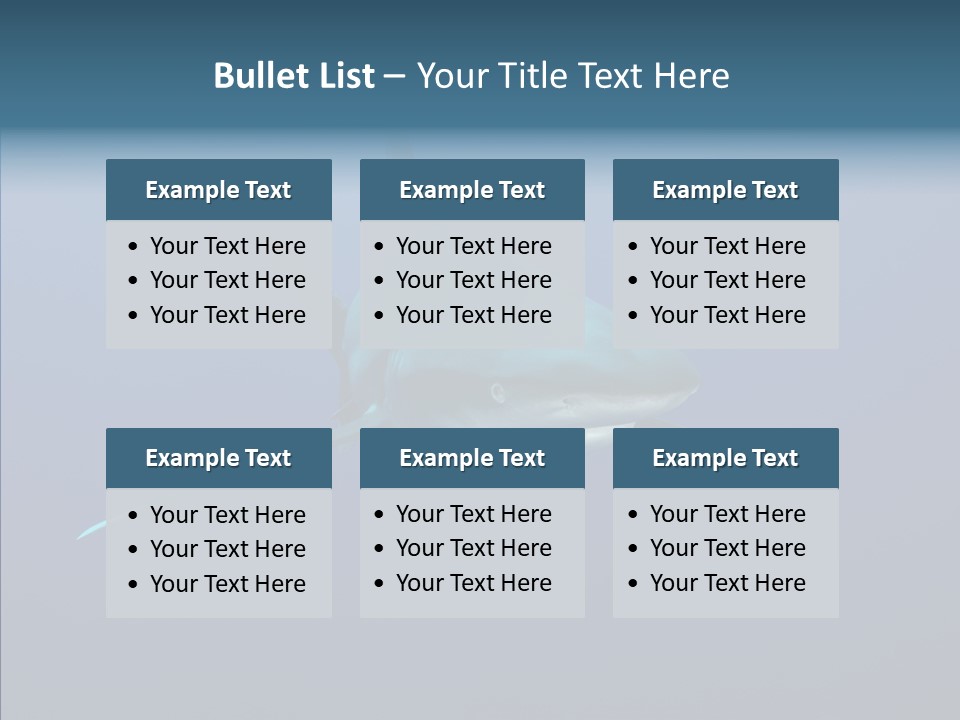 Blue Ocean Shark PowerPoint Template