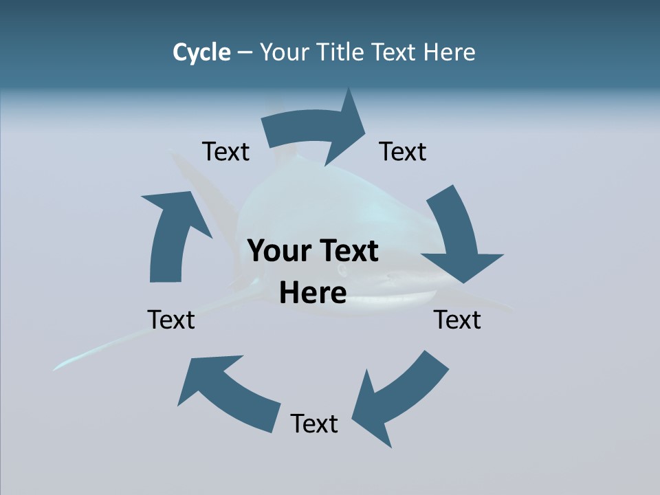 Blue Ocean Shark PowerPoint Template