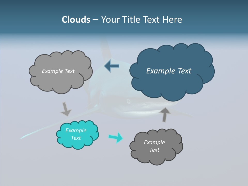 Blue Ocean Shark PowerPoint Template
