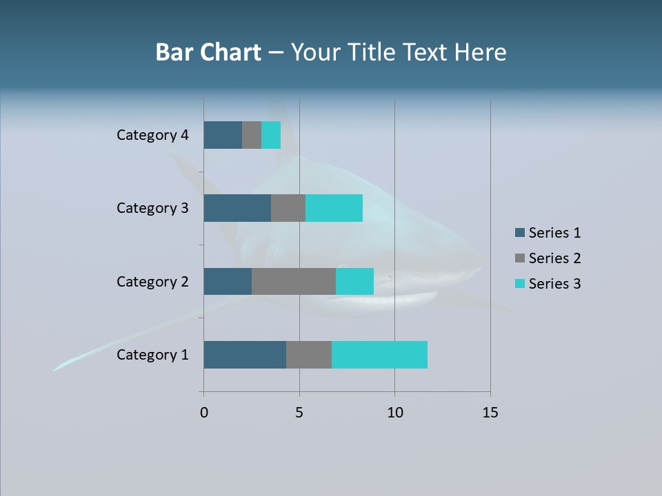 Blue Ocean Shark PowerPoint Template