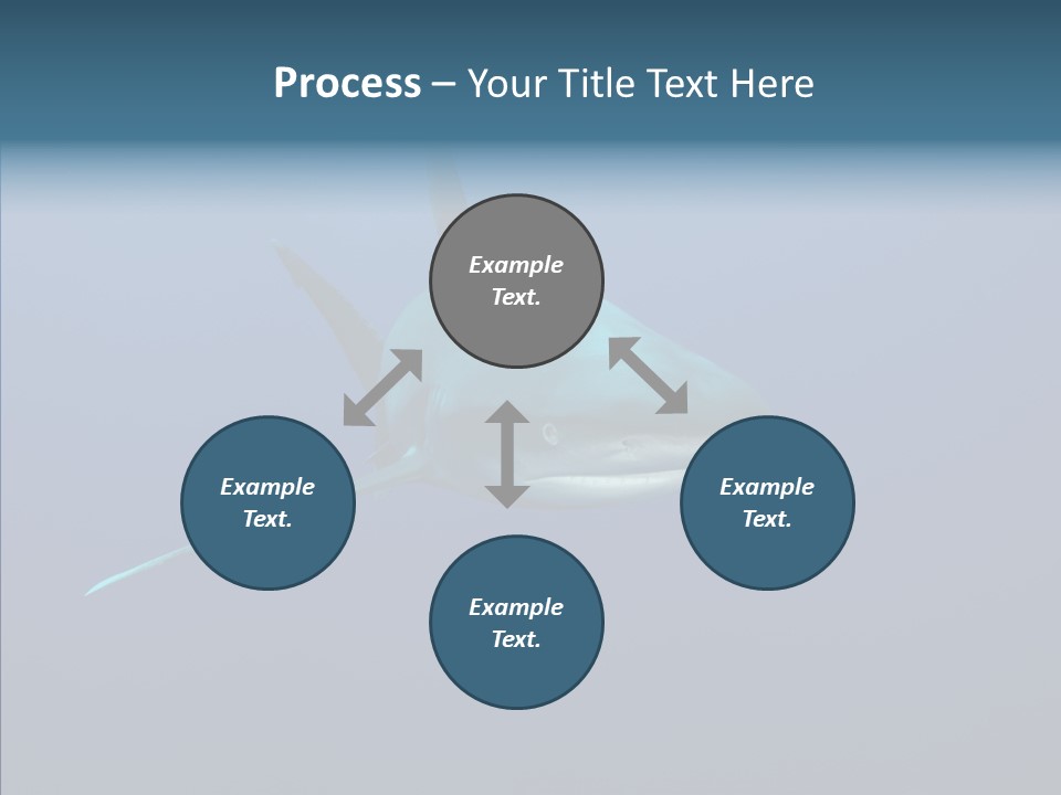 Blue Ocean Shark PowerPoint Template