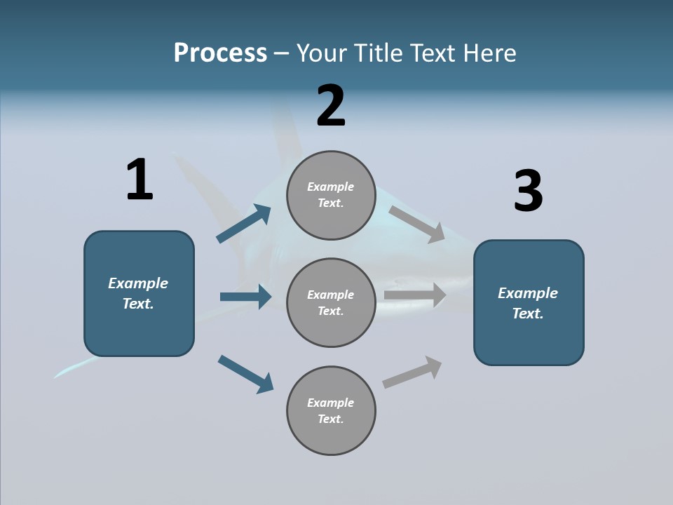 Blue Ocean Shark PowerPoint Template