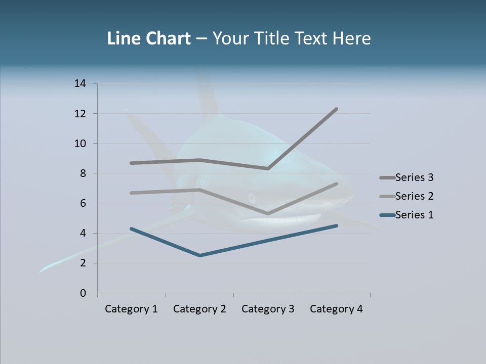 Blue Ocean Shark PowerPoint Template