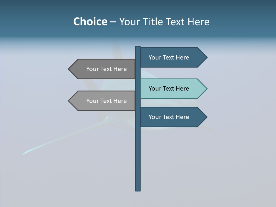Blue Ocean Shark PowerPoint Template