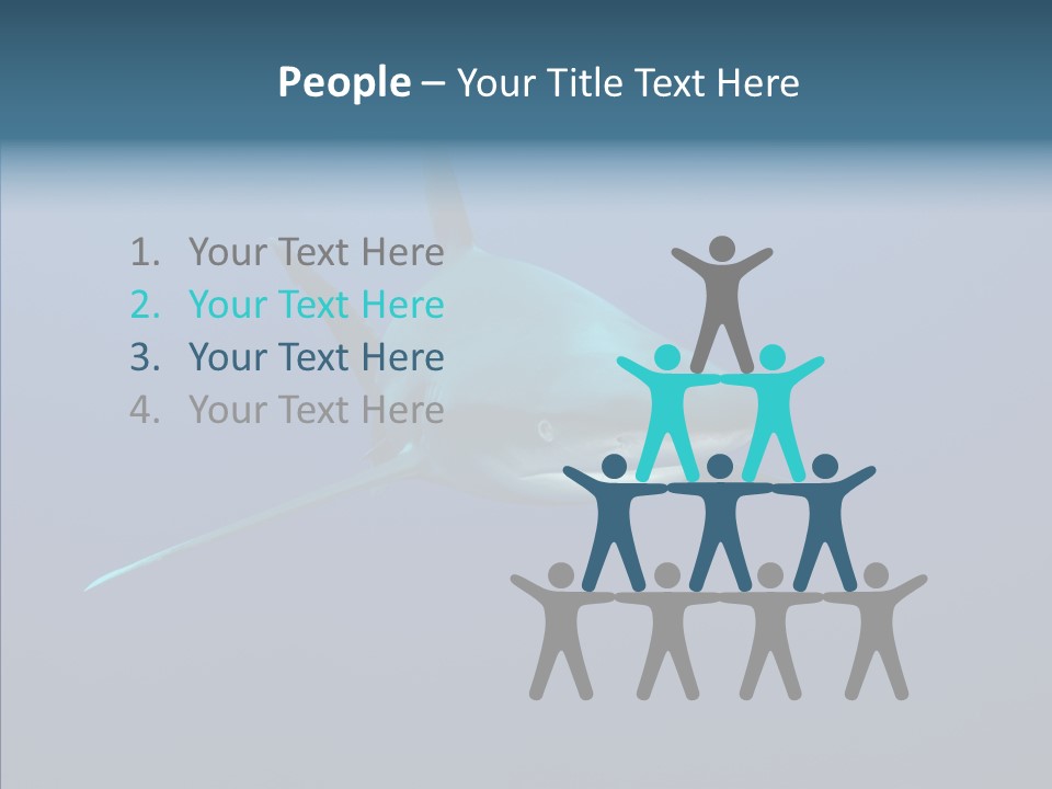 Blue Ocean Shark PowerPoint Template