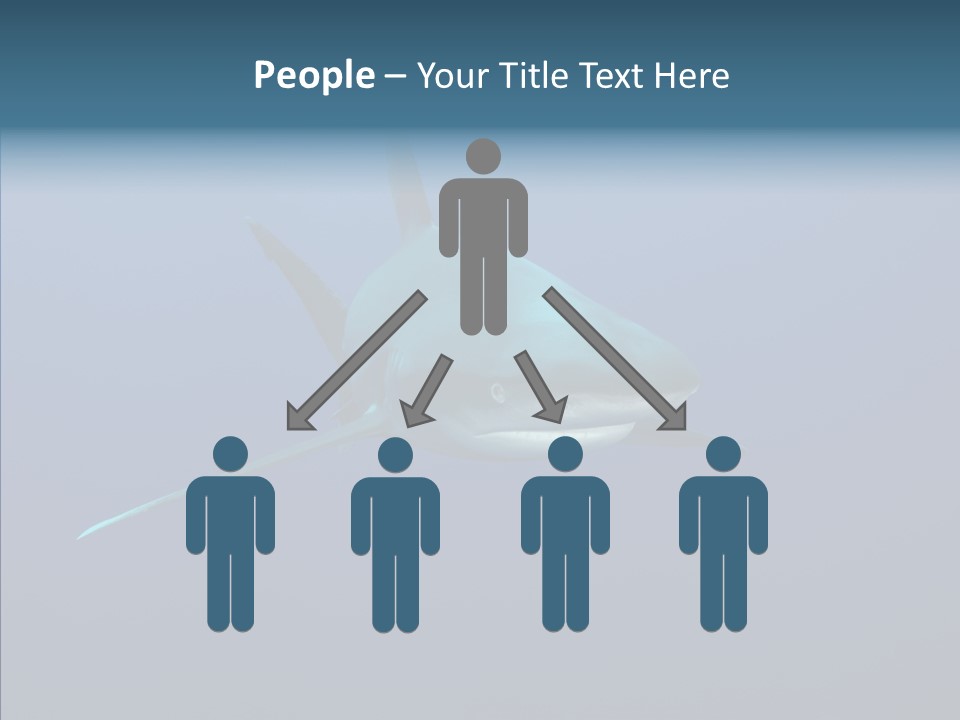 Blue Ocean Shark PowerPoint Template