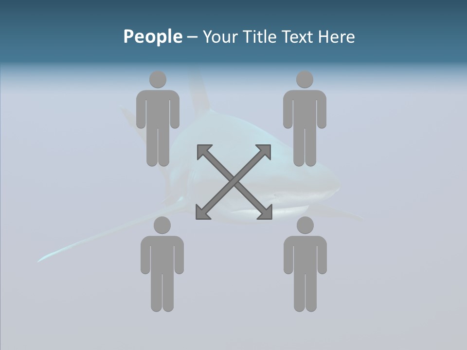 Blue Ocean Shark PowerPoint Template