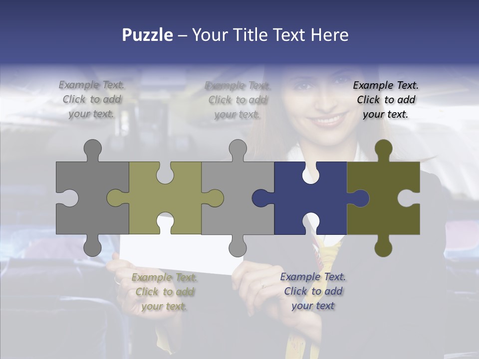 Airliner People Females PowerPoint Template