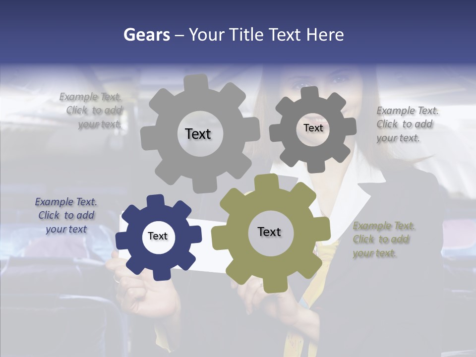 Airliner People Females PowerPoint Template