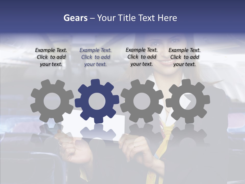 Airliner People Females PowerPoint Template