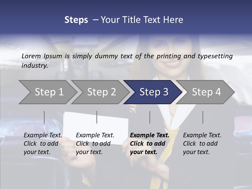 Airliner People Females PowerPoint Template