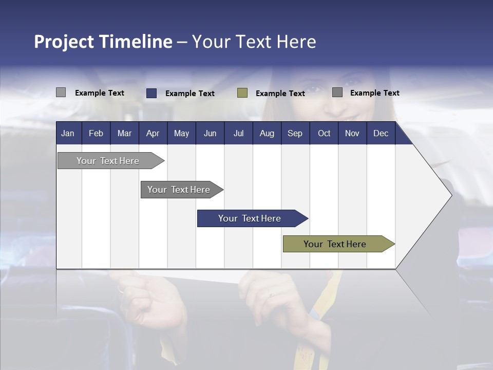 Airliner People Females PowerPoint Template