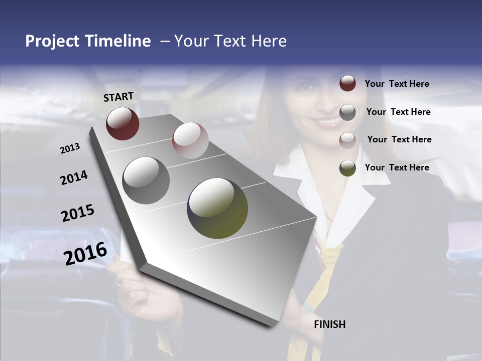 Airliner People Females PowerPoint Template
