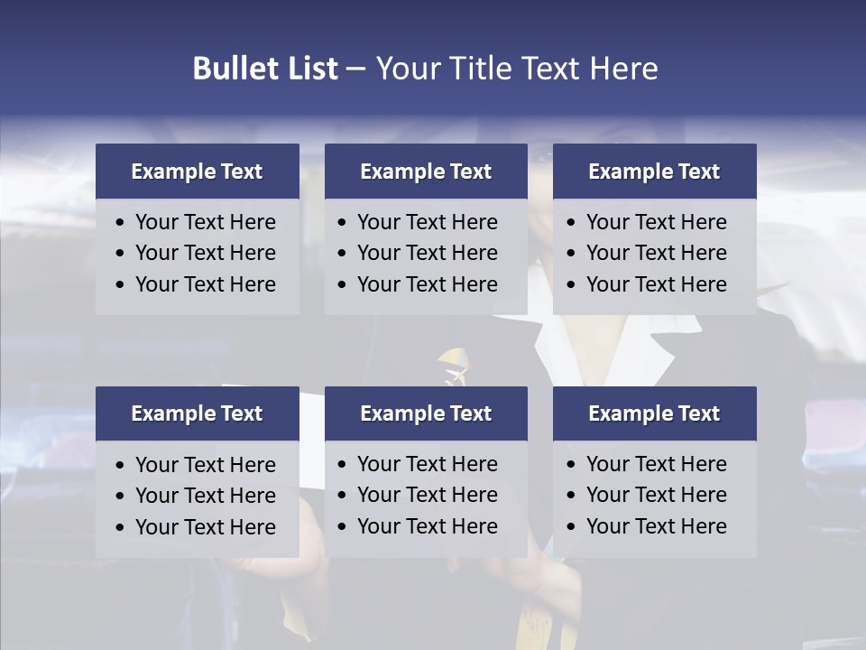 Airliner People Females PowerPoint Template