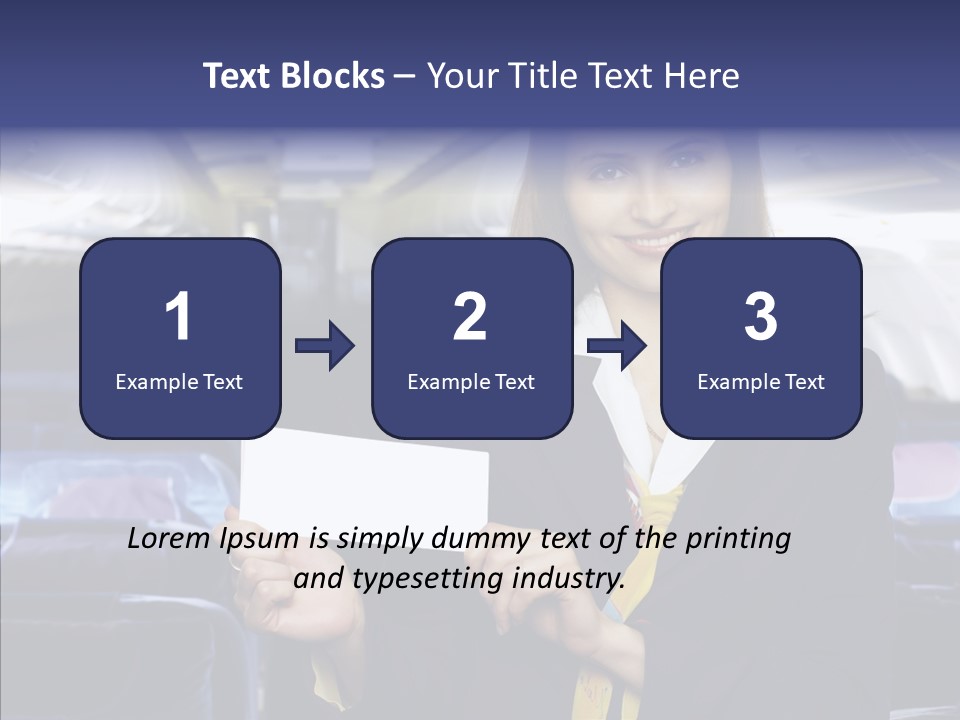 Airliner People Females PowerPoint Template