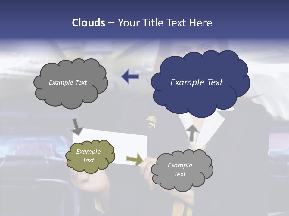 Airliner People Females PowerPoint Template