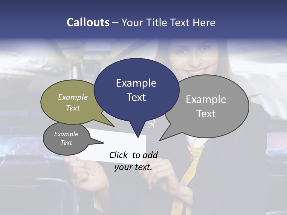 Airliner People Females PowerPoint Template