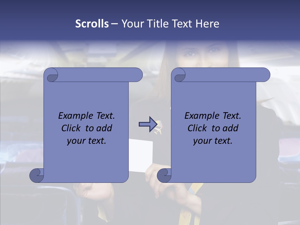 Airliner People Females PowerPoint Template