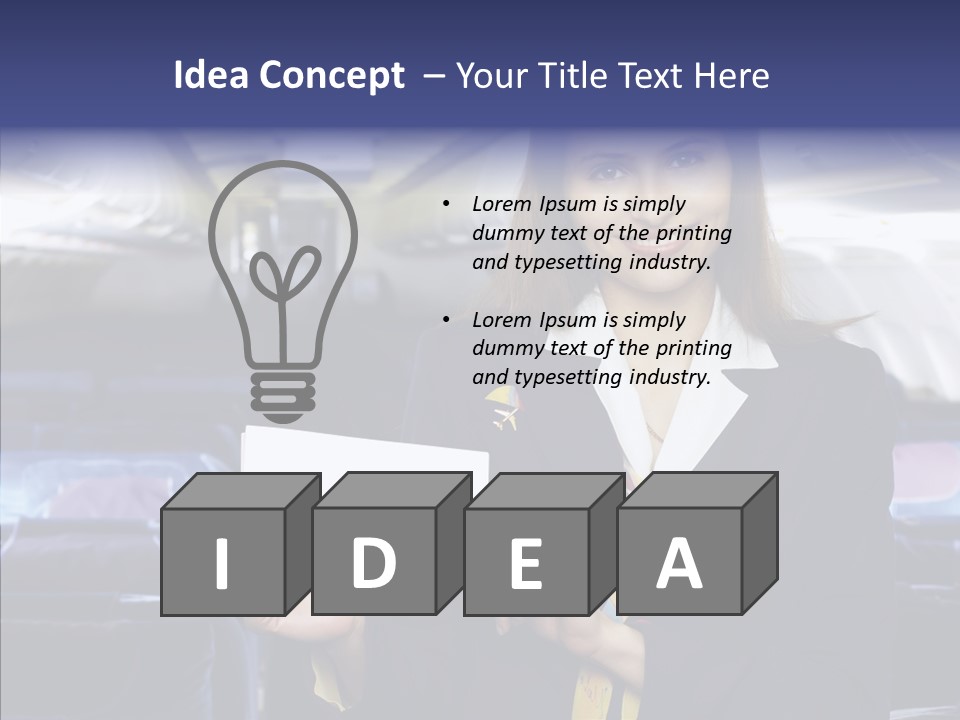 Airliner People Females PowerPoint Template