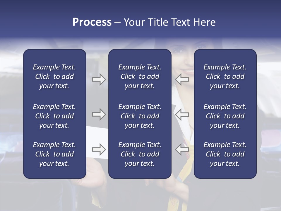 Airliner People Females PowerPoint Template