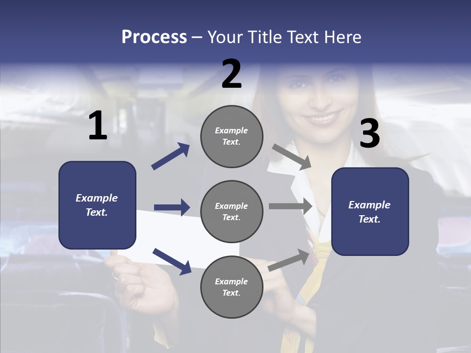 Airliner People Females PowerPoint Template