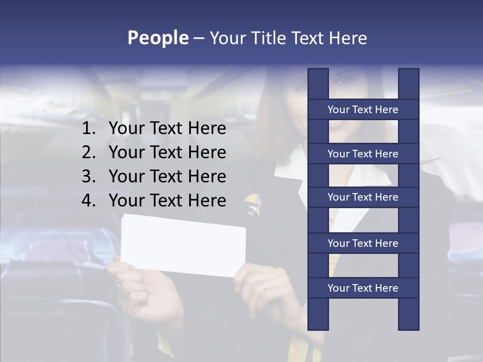 Airliner People Females PowerPoint Template