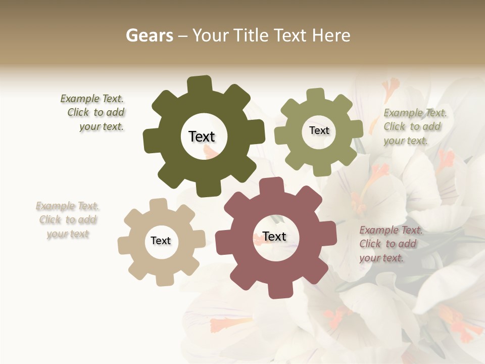 Beauty Crocus Botanical PowerPoint Template