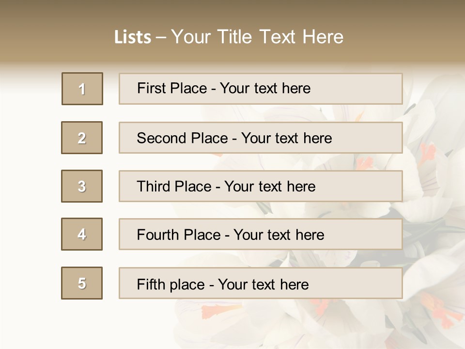 Beauty Crocus Botanical PowerPoint Template