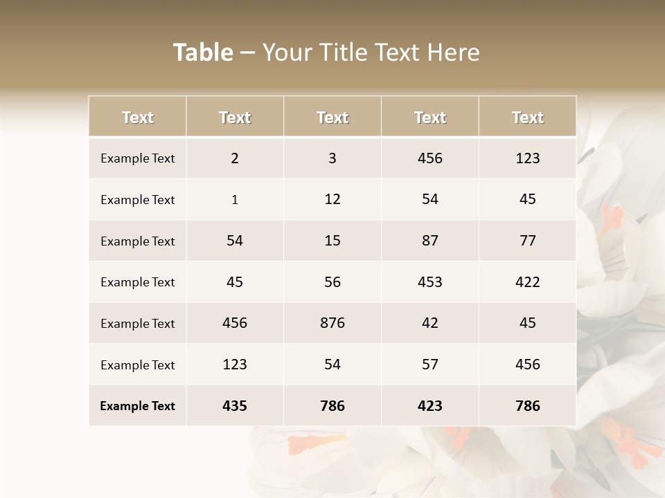 Beauty Crocus Botanical PowerPoint Template
